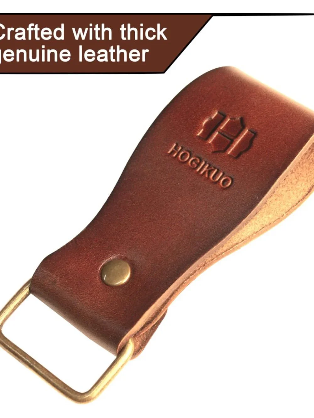 Leather Tape Measure Holder for Belt - Heavy Duty Tool Holder with Metal Clip fo